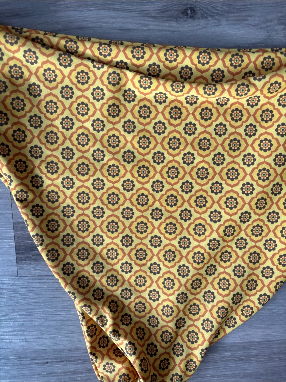NWOT Skatie M Yellow Floral High Waist Bikini - Picture 3 of 4